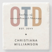 Personalisierter OTD Doktor der Arbeitstherapie Steinuntersetzer (Vorderseite)