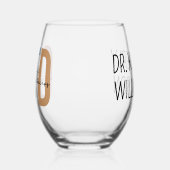 Personalisierter OTD Doktor der Arbeitstherapie Weinglas Ohne Stiel (Links)