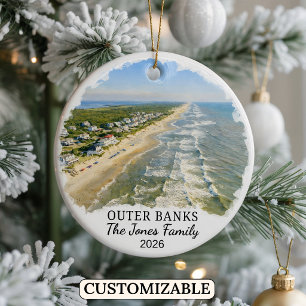 Personalisierter Outer Banks Weihnachtsschmuck, No Keramik Ornament