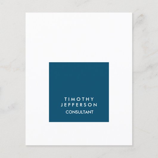 Personalisierter Ozean Blaues Weiß Elegant Moderne Flyer (Vorne)