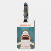 Personalisierter Ozean Funny Funny Gepäckanhänger (Rückseite vertikal)