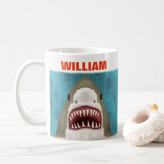 Personalisierter Ozean Funny Funny Kaffeetasse (Mit Donut)