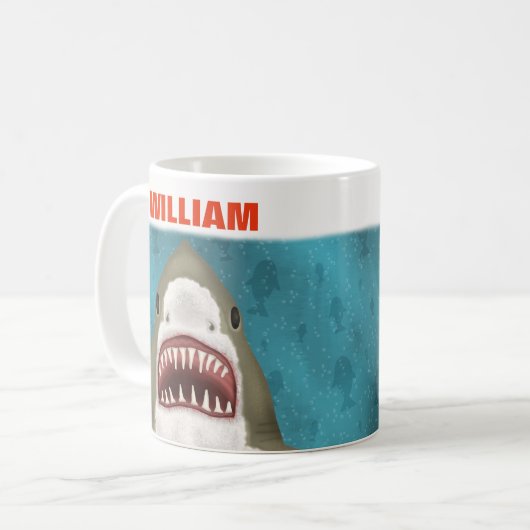 Personalisierter Ozean Funny Funny Kaffeetasse (Vorderseite Links)