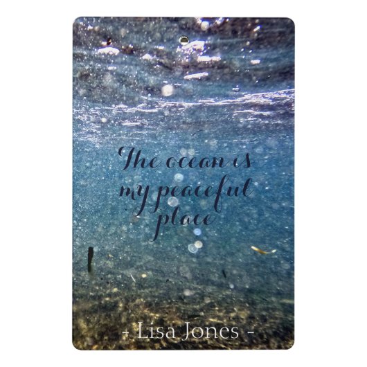 Personalisierter Ozean Unterwasser Mini Clipboad Mini Klemmbrett (Rückseite)