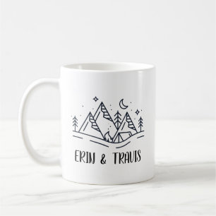 Personalisierter Paarbecher, Hochzeitsgeschenkidee Kaffeetasse