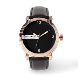 Personalisierter Paarname Liebeszitat Schwarz Armbanduhr