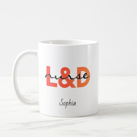 Personalisierter PACU-Krankenschwester-Name Kaffeetasse (Links)