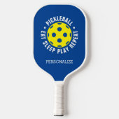 Personalisierter Paddelsattel mit Namen Pickleball Schläger (Rückseite)