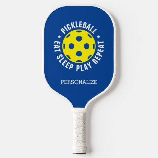 Personalisierter Paddelsattel mit Namen Pickleball Schläger (Vorderseite)