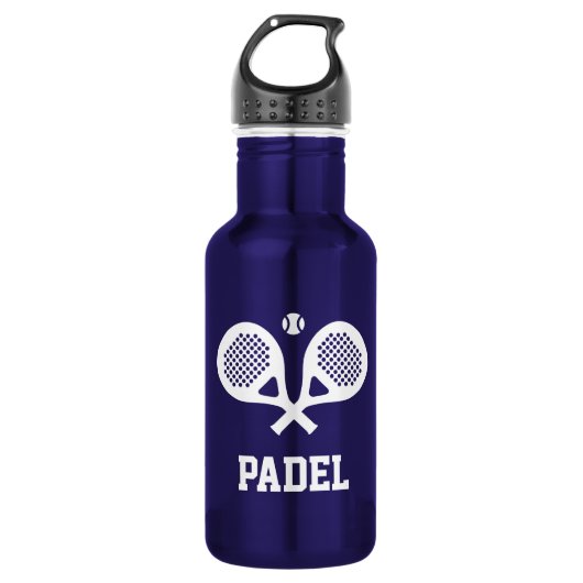 Personalisierter padel Tennisschlägersport Edelstahlflasche (Vorderseite)