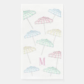 Personalisierter Palm Beach Schirm Wasserfarbe Serviette (Vorderseite)