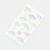 Personalisierter Palm Beach Schirm Wasserfarbe Serviette (Ecke)