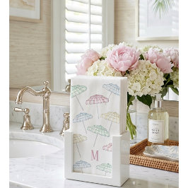 Personalisierter Palm Beach Schirm Wasserfarbe Serviette