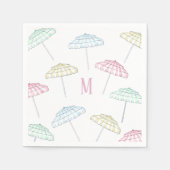Personalisierter Palm Beach Sonnenschirm Wasserfar Serviette (Vorderseite)