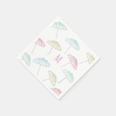 Personalisierter Palm Beach Sonnenschirm Wasserfar Serviette (Ecke)