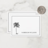 Personalisierter Palm Palmetto Tree Mitteilungskarte (Vorderseite/Rückseite Beispiel)