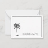 Personalisierter Palm Palmetto Tree Mitteilungskarte (Vorderseite)