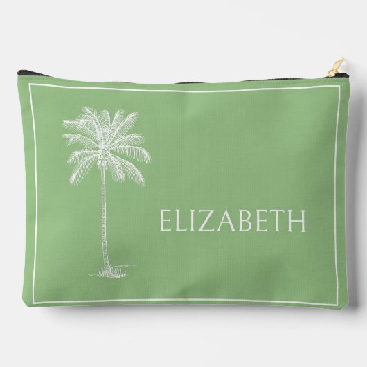 Personalisierter Palm Palmetto Tree Zubehörtasche (Rückseite)