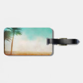 Personalisierter Palm Tree auf dem Strand Gepäcktr Gepäckanhänger (Rückseite horizontal)