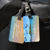 Personalisierter Palm Tree Sandy Beach Gepäckträge Gepäckanhänger