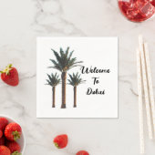 Personalisierter Palmbaum Serviette (Beispiel)