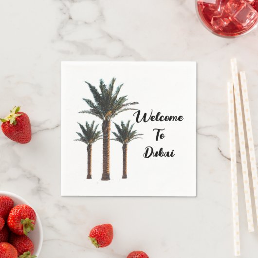 Personalisierter Palmbaum Serviette (Beispiel)