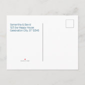 Personalisierter Palmenstrand Ankündigungspostkarte (Rückseite)