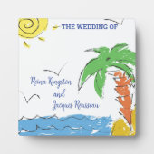 Personalisierter Palmenstrand Fotoplatte (Vorderseite)