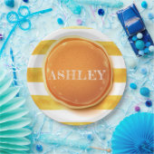 Personalisierter Pancake und Pajamas Geburtstag Pappteller (Party)