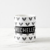 Personalisierter Panda-Bärenkopf Kaffeetasse (Mittel)