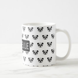 Personalisierter Panda-Bärenkopf Kaffeetasse