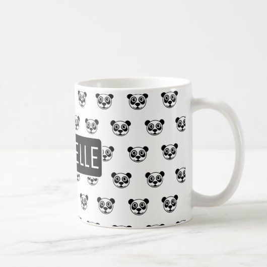 Personalisierter Panda-Bärenkopf Kaffeetasse (Rechts)