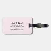 Personalisierter Panda Bear Gepäckträger Gepäckanhänger (Rückseite horizontal)