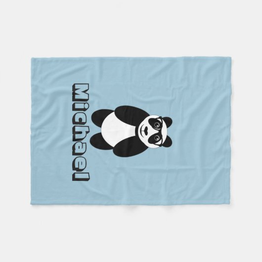 Personalisierter Panda Fleecedecke (Vorderseite (Horizontal))