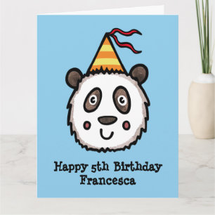Personalisierter Panda Party Kid's Geburtstag Karte