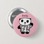 Personalisierter Pandy der Panda Button (Vorne & Hinten)
