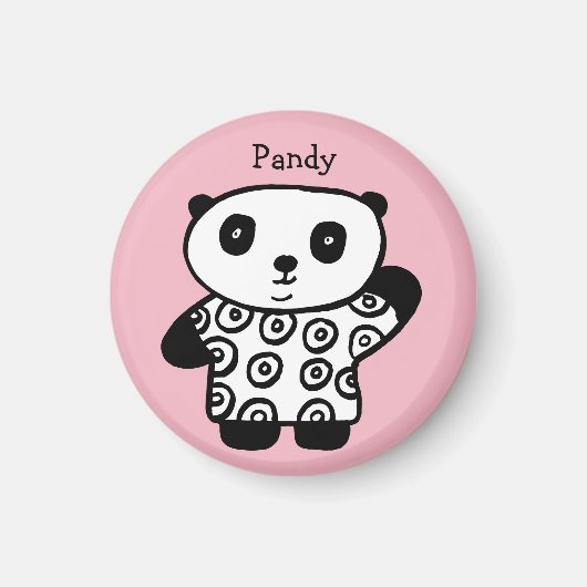 Personalisierter Pandy der Panda Magnet (Vorne)