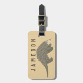 Personalisierter Pangolin-Gepäck-Umbau Gepäckanhänger (Vorderseite vertikal)