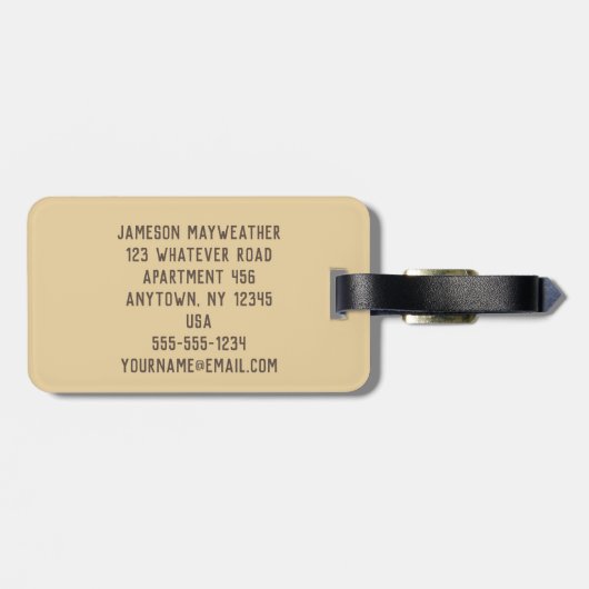 Personalisierter Pangolin-Gepäck-Umbau Gepäckanhänger (Rückseite horizontal)