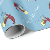 Personalisierter Panzerkrebs-Hummer, der Saxophone Geschenkpapier (Rolleneckpunkt)