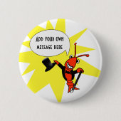 Personalisierter Panzerkrebse/Hummertuxedo-Knopf Button (Vorderseite)