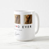 Personalisierter Papa-Becher Kind Unterschrift Fot Kaffeetasse (VorderseiteRechts)