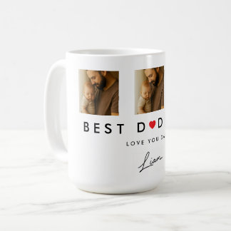 Personalisierter Papa-Becher Kind Unterschrift Fot Kaffeetasse
