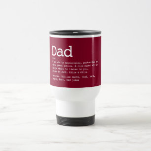 Personalisierter Papa Definition Modern Burgunderr Reisebecher