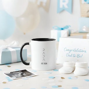 Personalisierter PAPA Est.2026 Becher Bald Dad Tasse