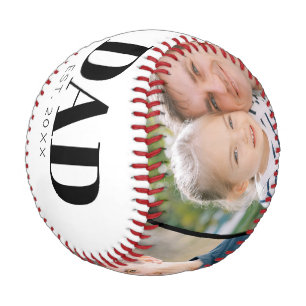 Personalisierter Papa Est Jahr 3 Foto Vatertag Baseball