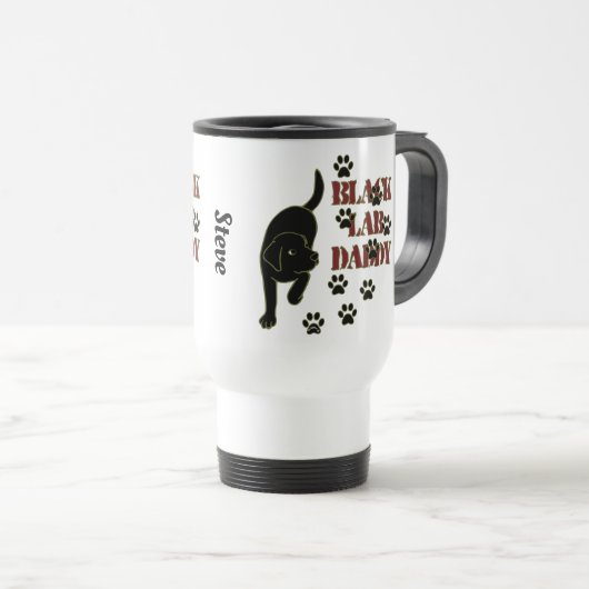 Personalisierter Papa-Paw-Prinz Reisebecher (VorderseiteRechts)