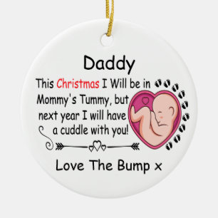 Personalisierter Papa, um aus der ersten Weihnacht Keramik Ornament