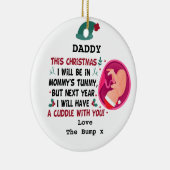 Personalisierter Papa vor Weihnachten Keramik Ornament (Rechts)