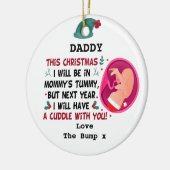 Personalisierter Papa vor Weihnachten Keramik Ornament (Links)